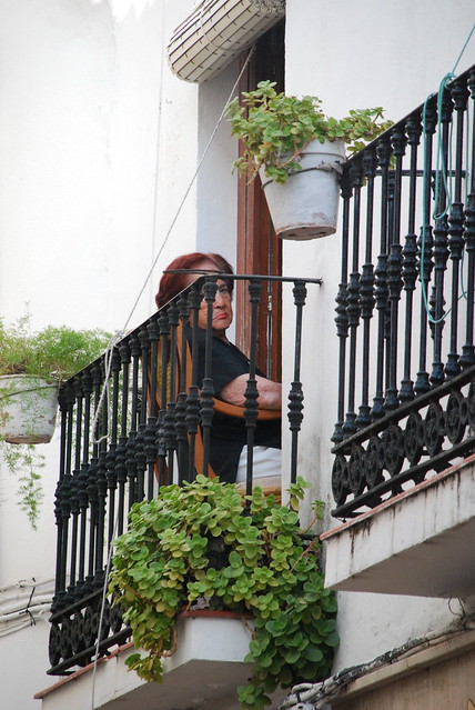 Woman on balcony