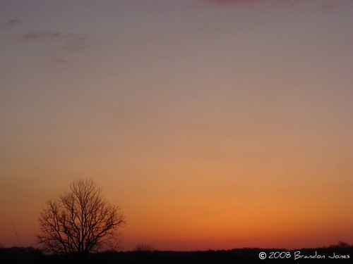 Lonely Sunset by brand.jones3, sunset orange beautiful night country indiana