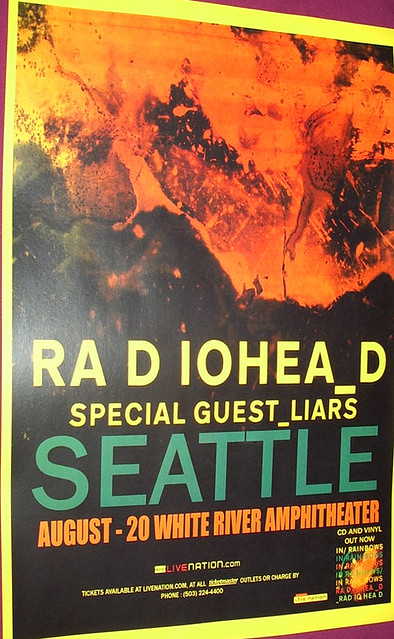 radiohead in rainbows concert poster