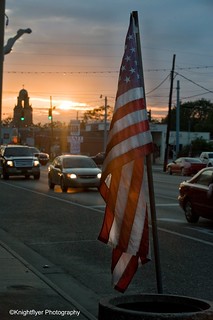 Flag Sunset
