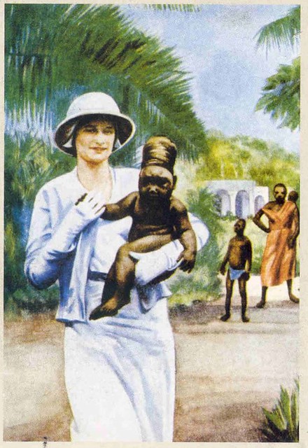 Queen Astrid of Belgium visiting the Congo
