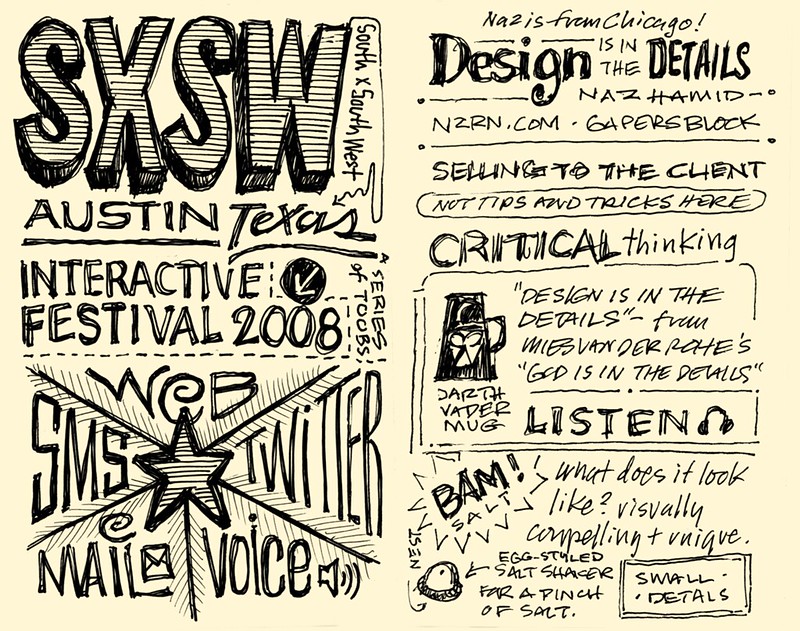 SXSWi 2008: Sketchnotes 01-02