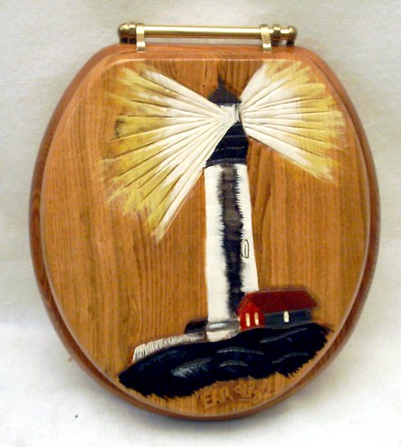 lighthouse carved wood toilet seat | by Allenbrite
