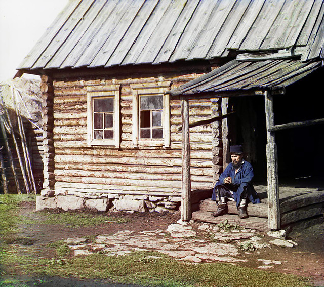 Bashkir man at his home (Ehya), 1910