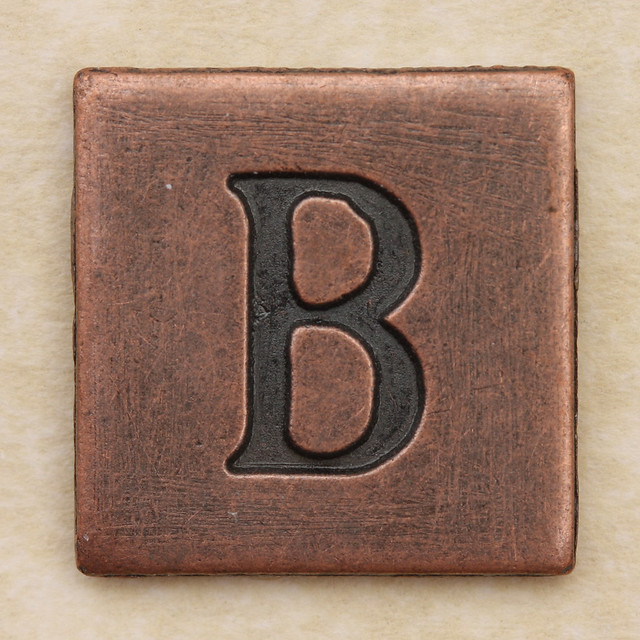 Copper Square Letter B