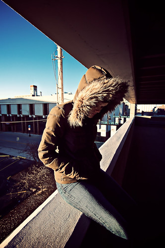 Parking Garage Eskimo by Lopiccolo, Andrea in a Springfield parking garagesunset fur parkinggarage andrea springfield warmcoat wintercol