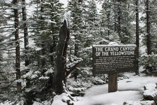 Grand Canyon of the Yellowstone Sign
