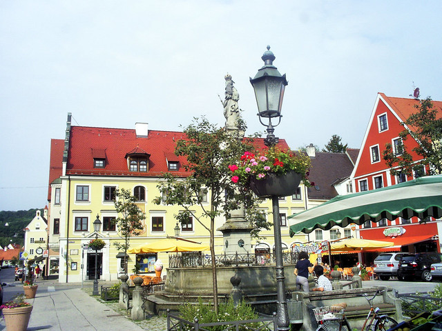 Mindelheim, Altstadt Zentrum, Marienplatz
