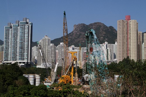 Shatin to Central link work site at Diamond Hill station