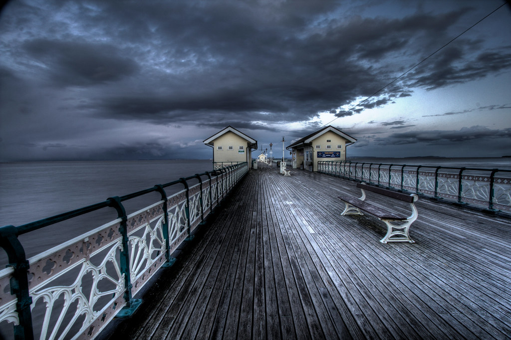 Dusk On The C19th Pier in Penarth, Wales by virtual_tony2000