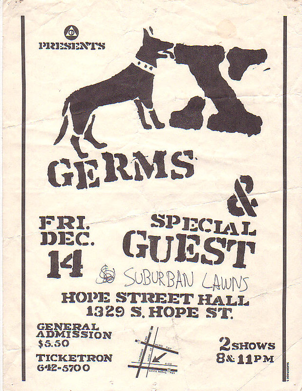 X, The Germs punk hardcore flyer | Musta been some rad shows… | Flickr