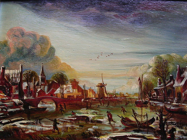 Neer's 'A Frozen River by a Town at Evening'.
