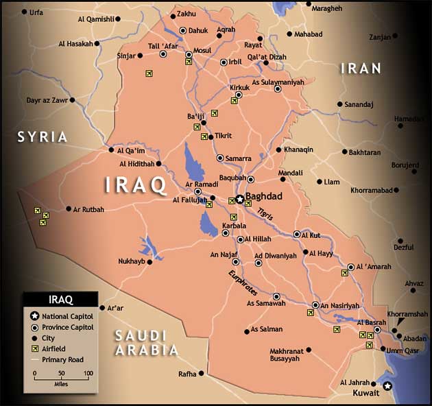 خارطة العراق | Map of Iraq