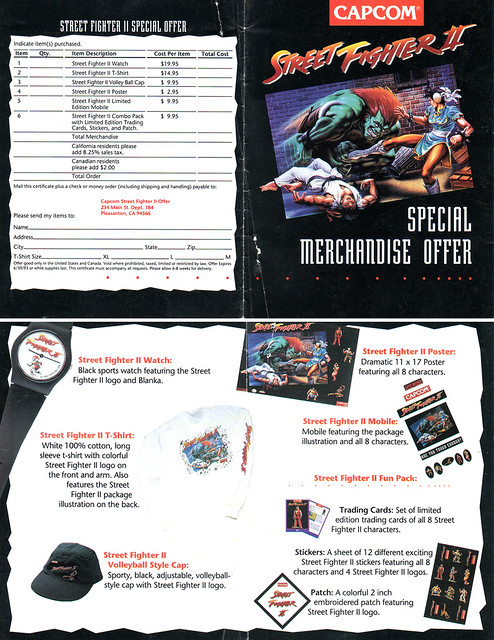 Street Fighter 2 Merchandise Offer (1993)