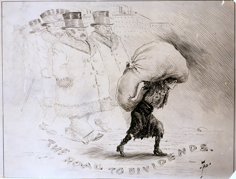 No Known Restrictions: "The Road to Dividends" Cartoon by TAD, ca. 1913 (LOC)
