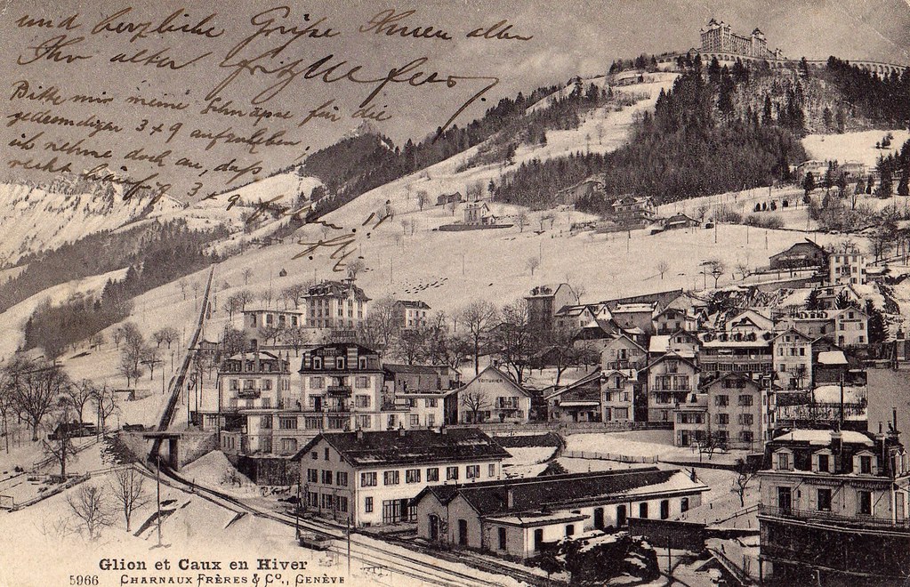 Postcard from Switzerland 1922 A side | Postcard from Glion … | Flickr