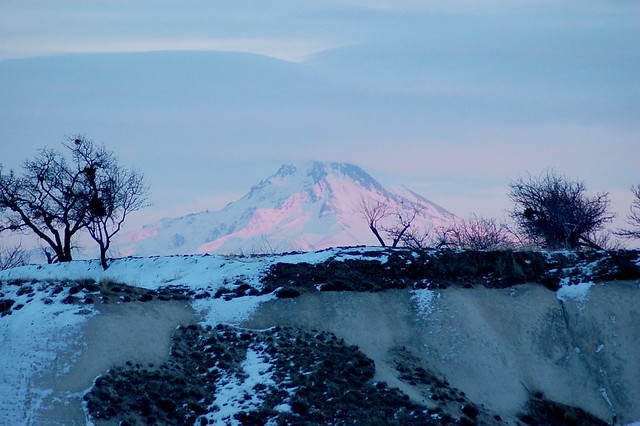 Mountain in a Winter Sunset in Ihlara