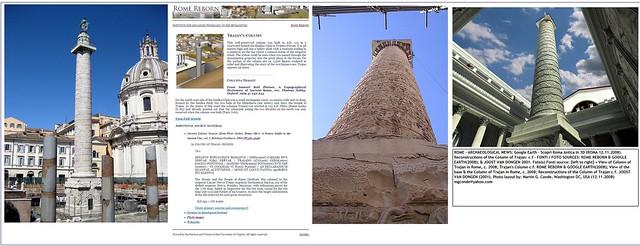 ROME - ARCHAEOLOGICAL NEWS: Google Earth - Scopri Roma Antica in 3D (12.11.2008). Reconstructions of the Column and Forum of Trajan: c.f. ROME REBORN & GOOGLE EARTH (2008); & JOOST VAN DONGEN (c. 2001, revised 2008).