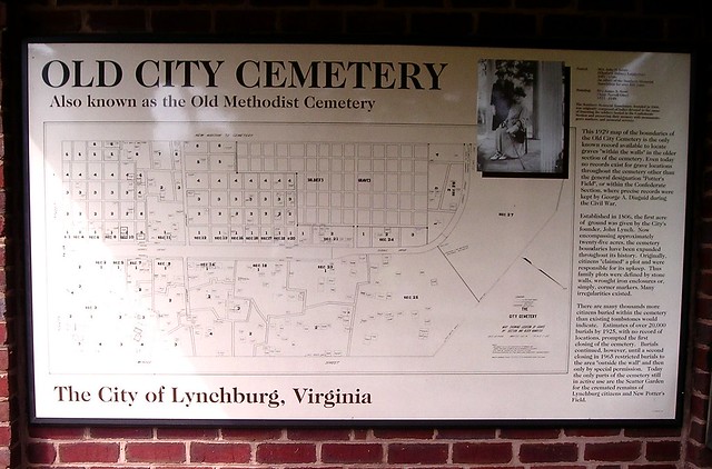 Old City Cemetery:  The Map at the Entrance