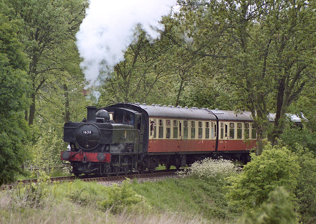 Kent & East Sussex Rly. Approaching Tenterden. 28 May 1996