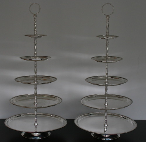 Antique cake stands | by Fiona Mallin