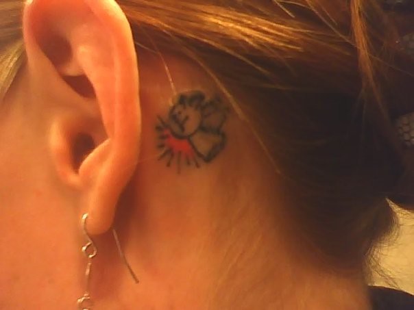 My tattoo. | This is one of my two tattoos, behind my ear. M… | Flickr
