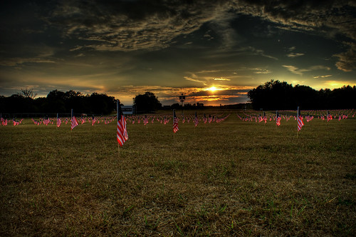 sunset sky grass flags 2008 mis hdr michiganinternationalspeedway photomatix septembereleventh brooklynmichigan