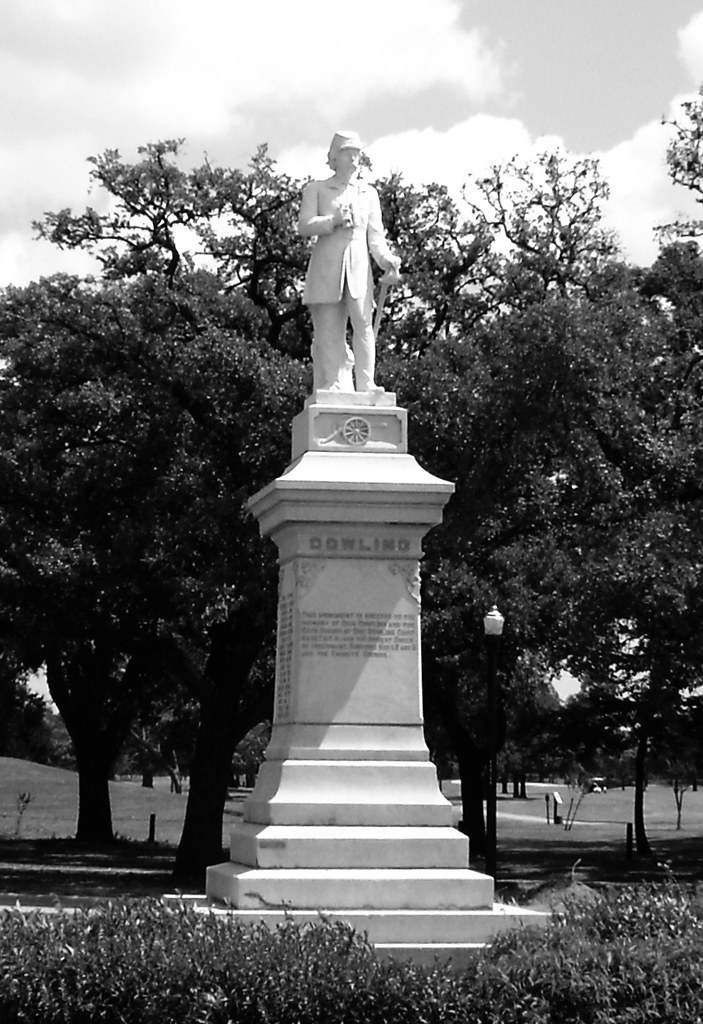 Dick Dowling Statue, Hermann Park, Houston, Texas 0429101141BW