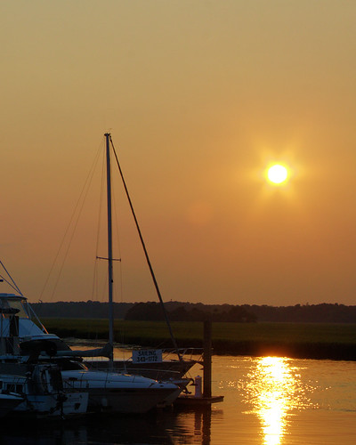 Bohicket Sunset 3 by Montwerx, Sunset at the Bohicket Marina...sunset sky nature marina landscape outdoors evening skies southcarol