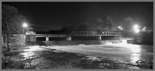 railroad bridge water night train river tennessee damn warren mcminnville