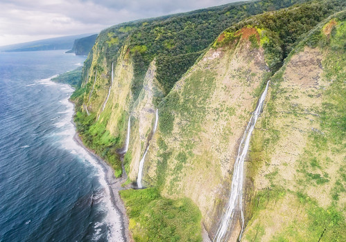 helicopter ocean landscape vacations waterfalls cliffs kona wildlife outdoors outdoorphotography nature hawaii bigisland sea honokaa unitedstates us