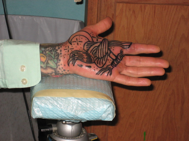 Victor's Left Hand Palm Tattoo