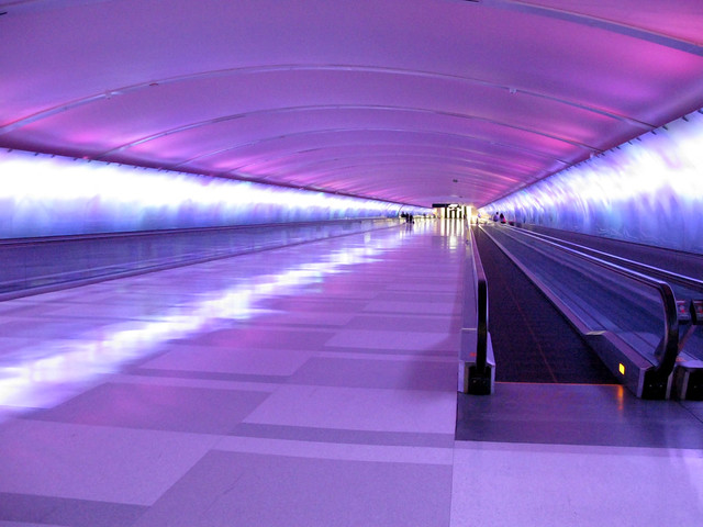 Detroit Airport walkway