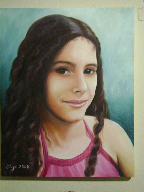 retrato Raullya - pintura em tela - painting on canvas
