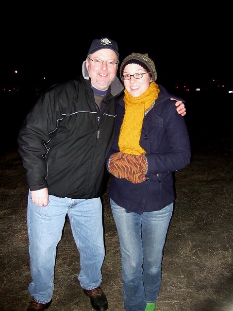 My Dad and I.  Me in Winter Woolies!