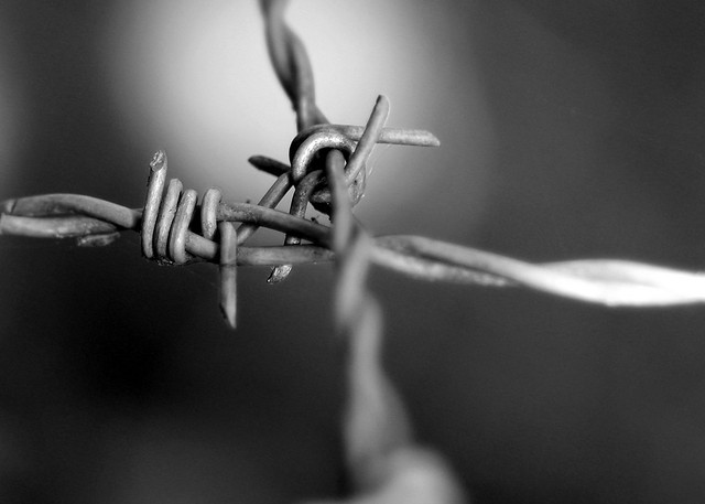barbed wire cross