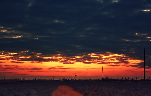 sunset west texas roadside