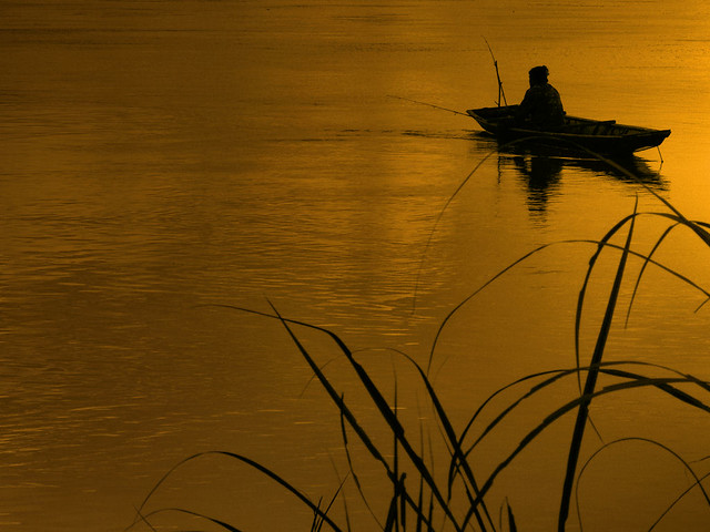Fishin' on the Mekong river