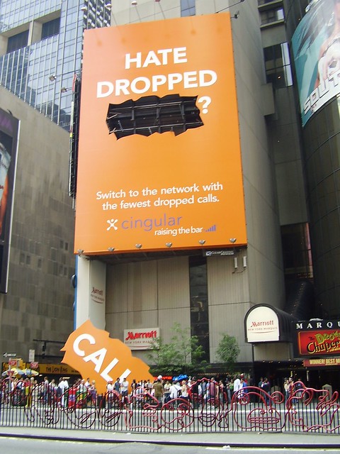 "Hate dropped calls?" Cingular ad
