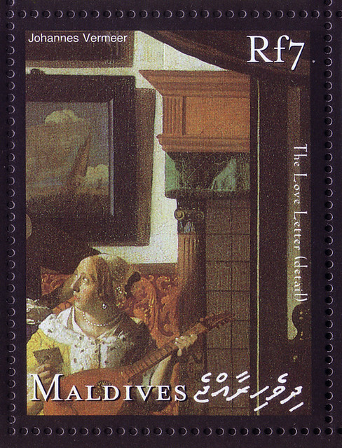 【Vermeer's letter stamp】モルディブ諸島2001/1/15 d