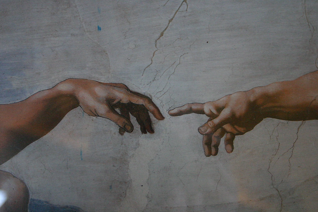 Detail From Michelangelo S The Creation Of Adam Sistine Flickr