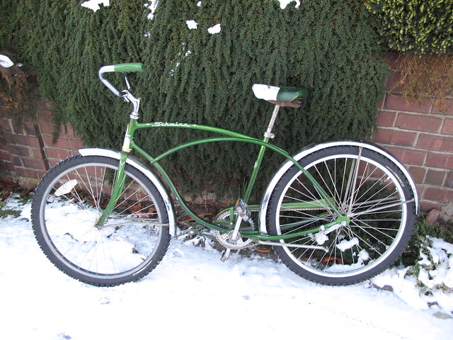 I stole Ryan's bike for snow riding