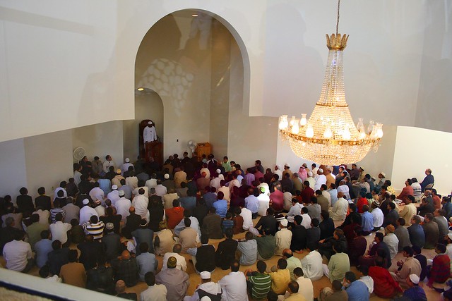people listening to eid khutba in ISNA