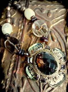 N-9747 | Centre : smoky quartz with fused glass, Czech cryst… | Flickr