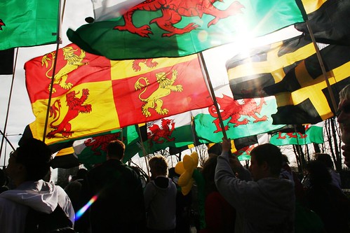 Pervasive flags on St David's Day