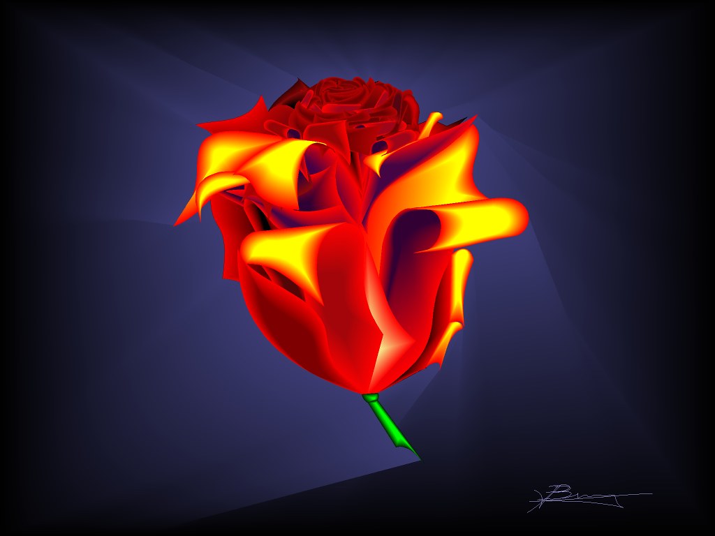 digital rose by paul bica