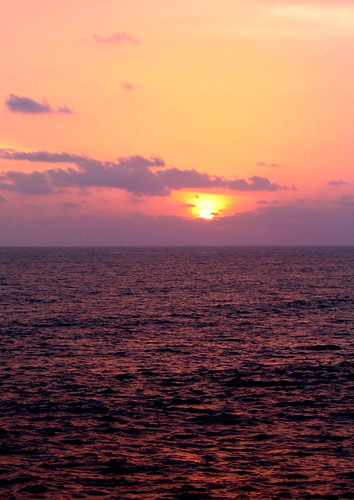 ocean sunset india kerala kannur