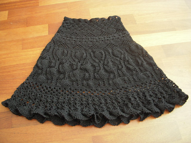 Black crochet skirt - a photo on Flickriver