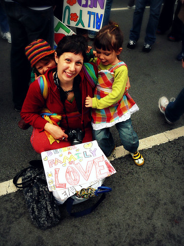 NYC GAY RIGHTS PROTEST AGAINST PROP-8: "Family is what you love" by Sion Fullana
