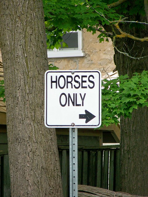 Horses only parking